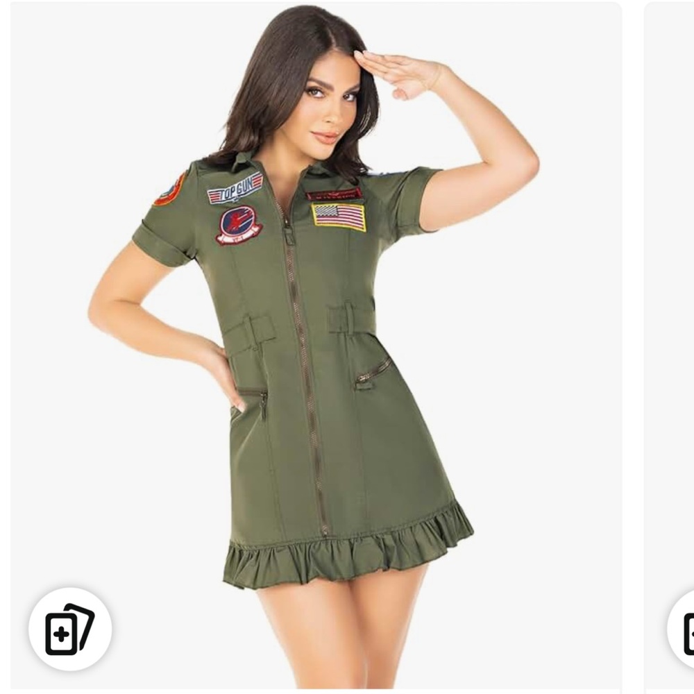 Top Gun Flight suit dress. Adult medium.